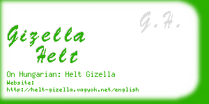 gizella helt business card